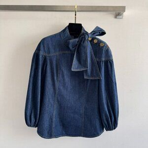 Zimmermann 2025 new lace-up denim shirt